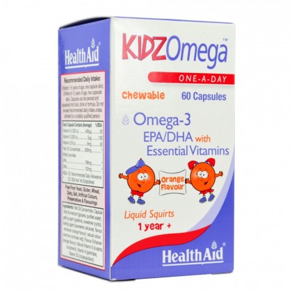 HEALTH AID Kidzomega 3 + Vitamins 60 Μασώμενες Κάψουλες